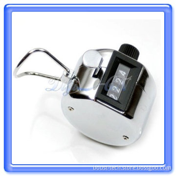 Boust Chrome Hand Tally Counter 4 Digit Number Clicker Golf